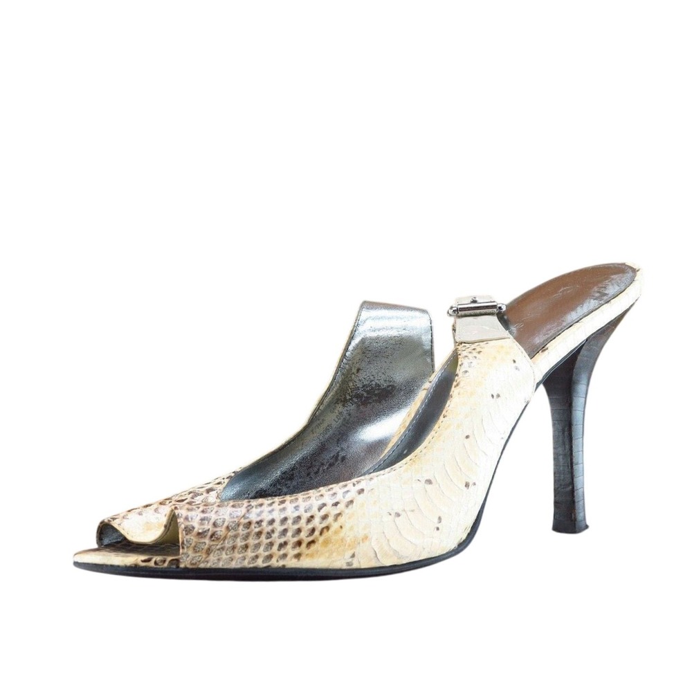 Calvin Klein Sz 8 M Brown Slingback Synthetic Women Sandals